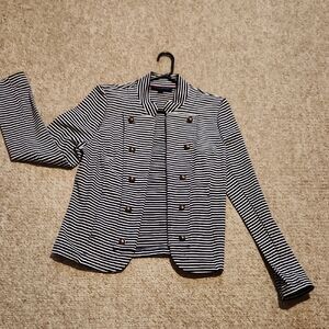 Tommy Hilfiger Black and White Striped Blazer